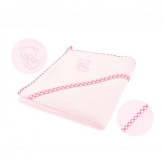 Dvielis ar kapuci PINK 80x80cm