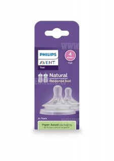 Philips Avent Natural Response pudeļu silikona knupīši, vidēja plūsma, 3+m, 2gab., SCY964/02