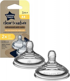 Tommee tippee anti-colic 3m+ соска для бутылочек 2 шт (5010415211286) 